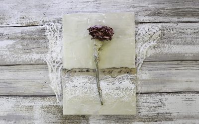 Encaustic Timelapse #1: Dried Flower