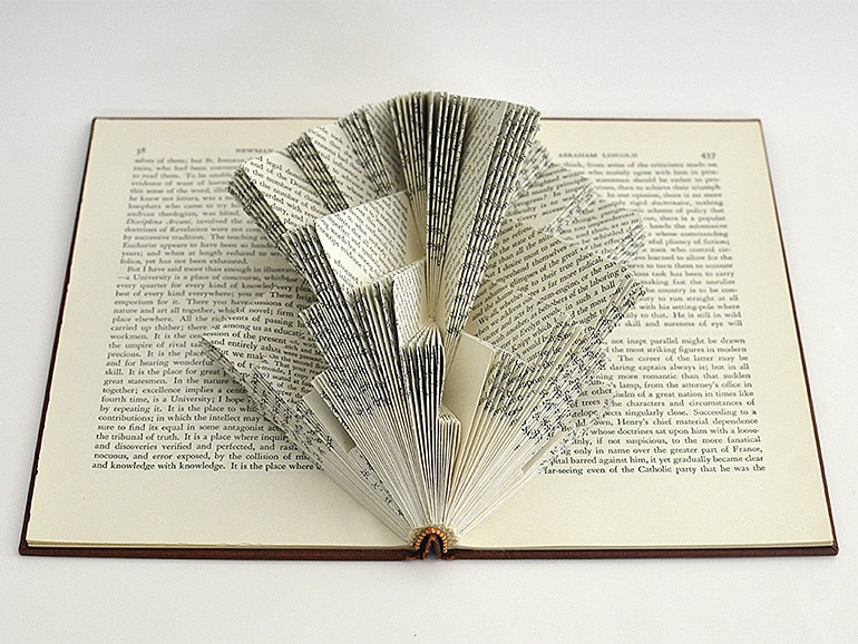 "Sagrada" Book Sculpture by Johwey Redington, 2014
