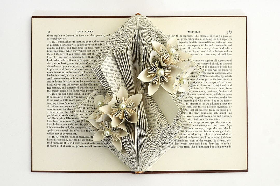 "Dickinson" Book Sculpture by Johwey Redington, 2014