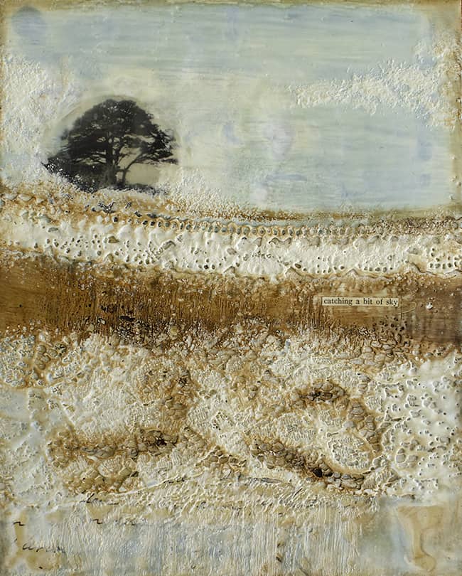 "Catching a Bit of Sky" Encaustic Painting, 2012