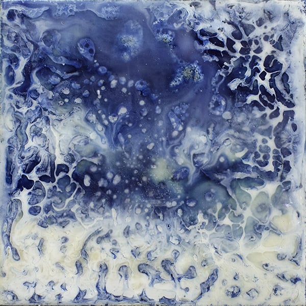 "Rains and Thunderstorms II" Encaustic Painting, 2016