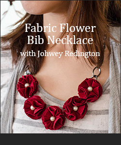 Fabric Flower Bib Necklace Tutorial